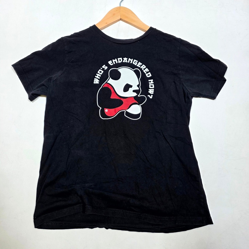 Next Level Apparel Graphic T Youth XL 14/16 Blk Whos Endangered Now Panda Shirt